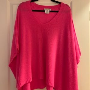 white + warren cashmere poncho